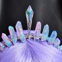 UNICORN QUEEN Titanium Quartz Crystal Crown