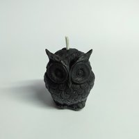 Black Owl Candle Natural Beeswax