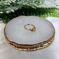 Aventurine Wire Wrapped Ring in Silver or Copper