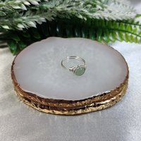 Aventurine Wire Wrapped Ring in Silver or Copper