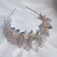 VENUS Rose Quartz Crystal Crown