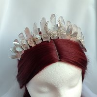 VENUS Rose Quartz Crystal Crown