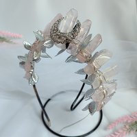 VENUS Rose Quartz Crystal Crown