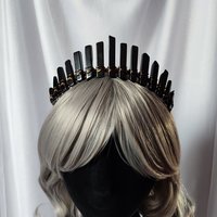 ANUBIS Black Agate Crystal Crown