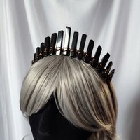 ANUBIS Black Agate Crystal Crown