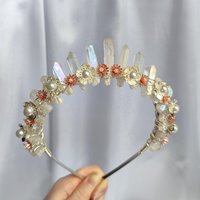OPHELIA Angel Aura Quartz Crystal Crown