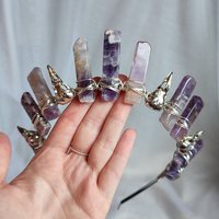 AMETHYST RAVEN Crystal Crown