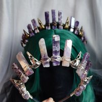 AMETHYST RAVEN Crystal Crown