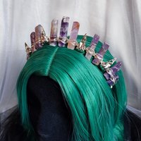 AMETHYST RAVEN Crystal Crown