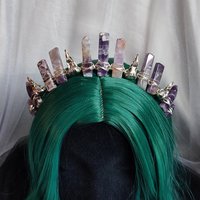 AMETHYST RAVEN Crystal Crown