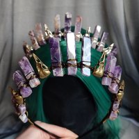 AMETHYST RAVEN Crystal Crown