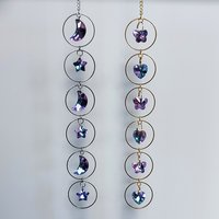Moon, star, heart and butterfly ring suncatchers in silver or gold.