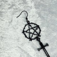 Pentacle Sword Earrings