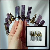 AMETHYST RAVEN Crystal Crown