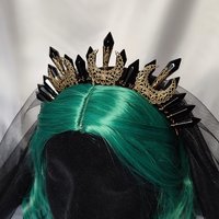 NIGHT QUEEN Glass Crystal Crown