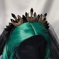 NIGHT QUEEN Glass Crystal Crown