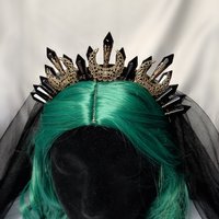 NIGHT QUEEN Glass Crystal Crown