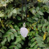 Quartz Wire Wrapped Pendant in Silver