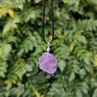 Amethyst Wire Wrapped Pendant in Silver