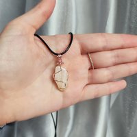 Citrine Wire Wrapped Pendant in Gold, Rose Gold or Copper