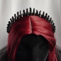 HADES Black Quartz Crystal Crown