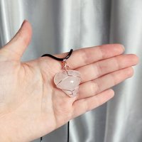 Quartz Wire Wrapped Pendant in Gold, Rose Gold or Copper