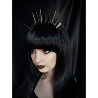 WARRIOR PRINCESS Black Agate Crystal Crown
