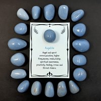 Angelite polished tumblestone.