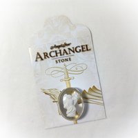Archangel charm with information pouch.