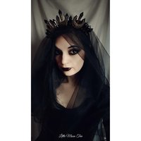 NIGHT QUEEN Glass Crystal Crown