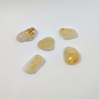Citrine polished tumblestone.