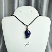 Sodalite Wire Wrapped Pendant in Gold, Rose Gold or Copper