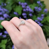 Selenite Wire Wrapped Ring in Silver or Copper