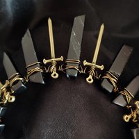 WARRIOR PRINCESS Black Agate Crystal Crown
