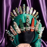 MEDUSA Indian Agate Crystal Crown
