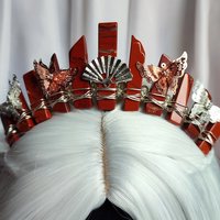 ORIENTAL Red Jasper Crystal Crown