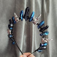 MYSTIC CROW Titanium Quartz Crystal Crown