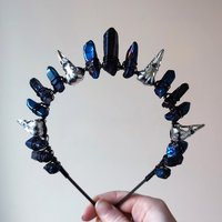 MYSTIC CROW Titanium Quartz Crystal Crown
