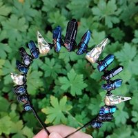 MYSTIC CROW Titanium Quartz Crystal Crown
