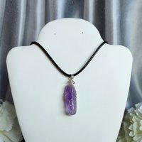 Amethyst Wire Wrapped Pendant in Silver