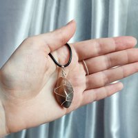 Moonstone Wire Wrapped Pendant in Silver