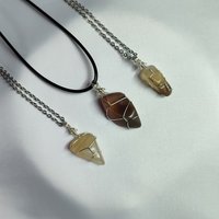Moonstone Wire Wrapped Pendant in Silver