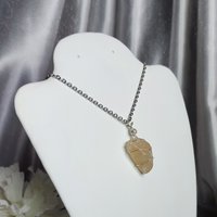 Moonstone Wire Wrapped Pendant in Silver