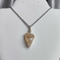 Moonstone Wire Wrapped Pendant in Silver