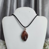 Moonstone Wire Wrapped Pendant in Silver