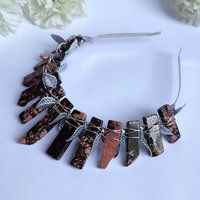 FREYJA Rhodonite Crystal Crown