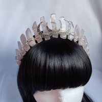 ISIS GODDESS Rose Quartz Crystal Crown