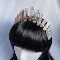 ISIS GODDESS Rose Quartz Crystal Crown