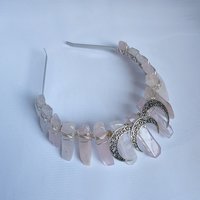 ISIS GODDESS Rose Quartz Crystal Crown