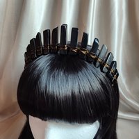 ANUBIS Black Agate Crystal Crown